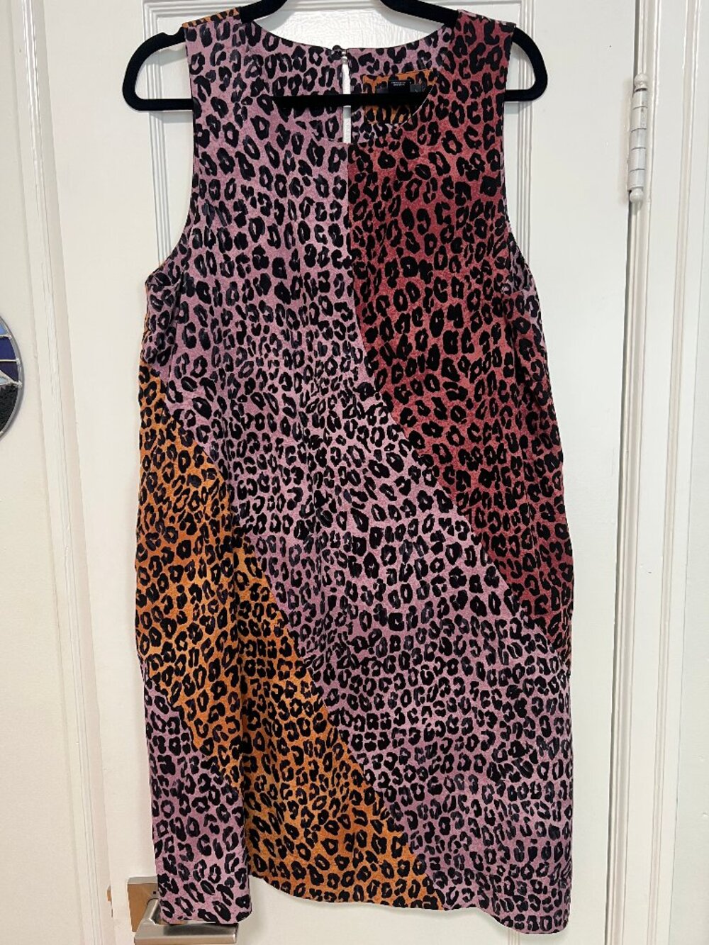 Maeve by Anthropologie | Wynn Shift Dress Purple Pink Animal Cheetah Leopard | L